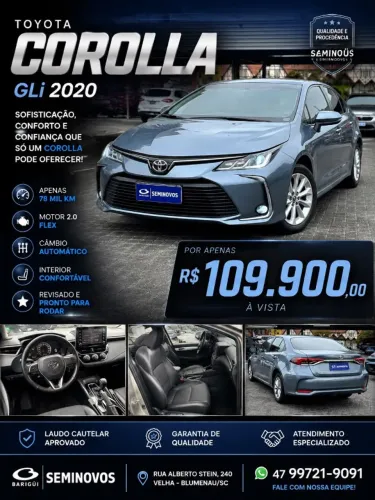 Toyota Corolla GLI 2.0 16V Flex Aut. 2020