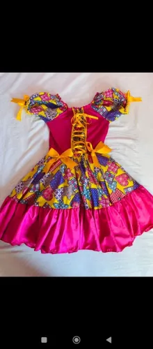 Vestido Quadrilha infantil 