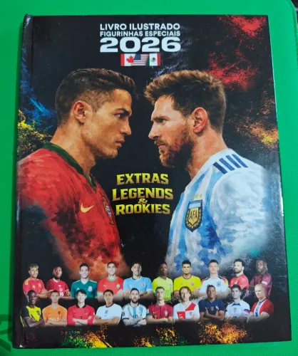 Livro de coleção das Figrinhas Legends Copa 2026