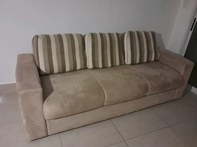 Sofá Marrom 3 Lugares