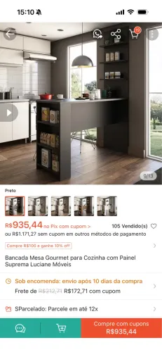 Bancada para cozinha 