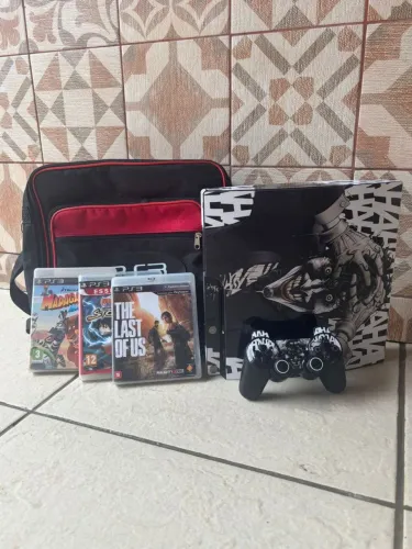 PS3 Slim Desbloqueado - Com Acessórios Incluso
