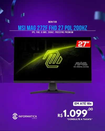 MONITOR MSI MAG 272F FHD 27 POL 200HZ