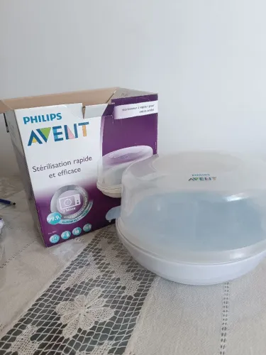 Esterilizador de mamadeira Avent Phillips com caixa e manual