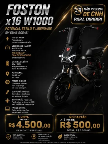 Moto elétrica Foston x16