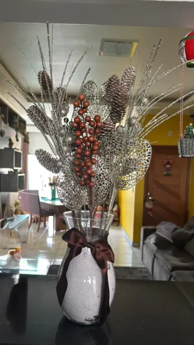 Decoração de vasos para o natal