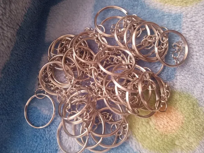 Argola para chaveiro com corrente 