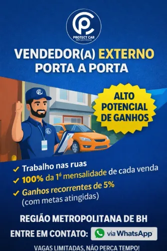 VENDEDOR, GANHE DINHEIRO DE VERDADE! VAGAS LIMITADAS