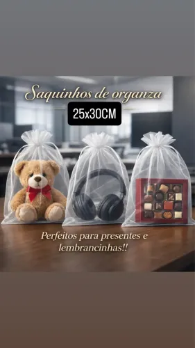 Kit saquinhos organza 30x25 (10und)