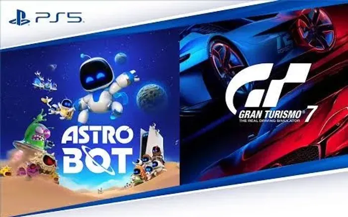 Astrobot e Gran turismo 7 ambos os jogos para ps5 mídia digital