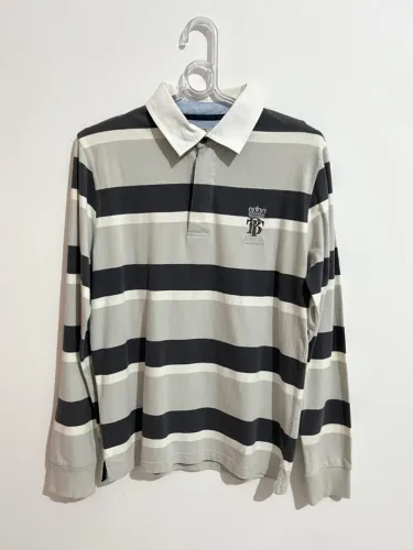 Camisa masculina Base listrada manga longa tamanho P