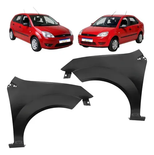 Par Paralama Ford Fiesta 2003 A 2007 Preto