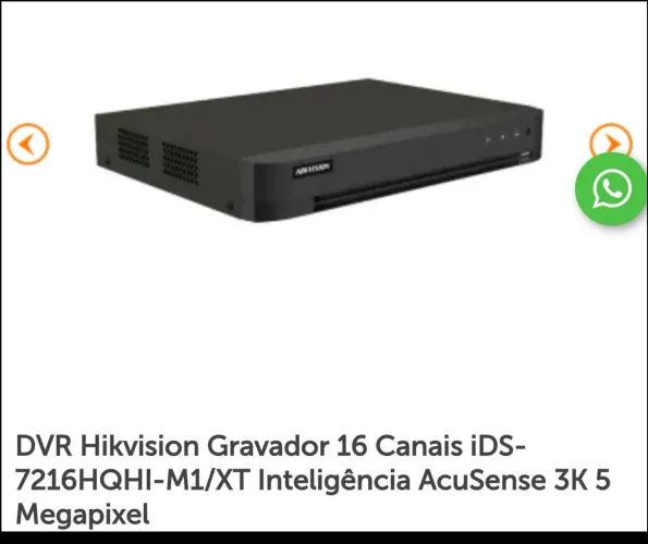 DVR AcuSense Analítico Hikvision