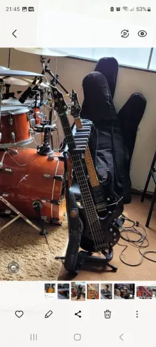 Contrabaixo Cort Curbow 5 Cordas Ativo Bartolini Mk1 Preto (Usado)