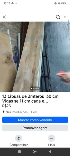 Tábuas e vigas madeira forte de demolição