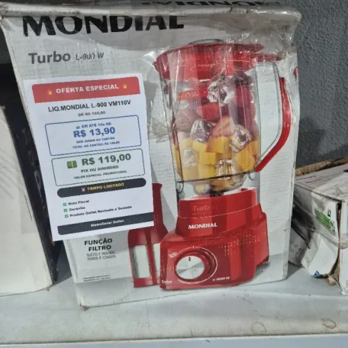 Liquidificador Mondial Turbo L-900 Vermelho 127V