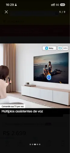 ? Smart TV Samsung UN50DU7700GXZD 50" 4K Crystal UHD - Semi Nova
