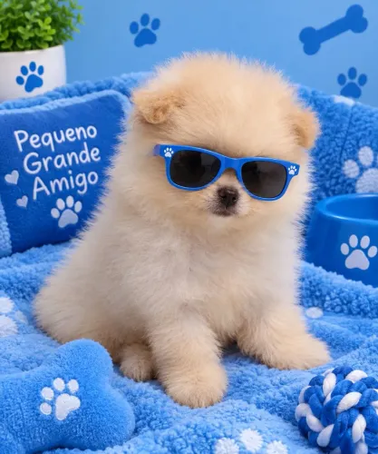 Filhote macho de Lulu da pomerania 