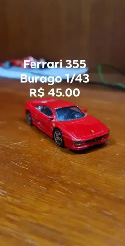 Burago Ferrari F355 Vermelha - Escala 1:43