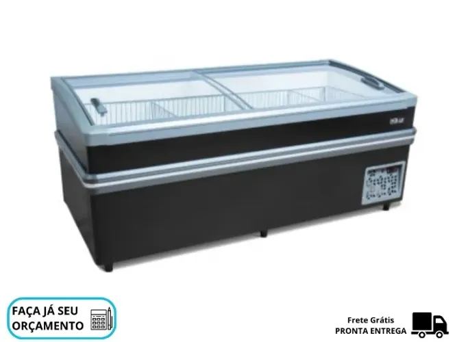 Ilha de Congelados Preta 940 Litros 2m Nova Polar
