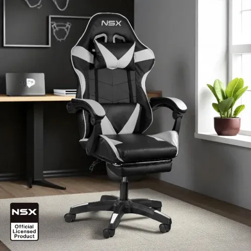 Loja da Fábrica - Cadeira Gamer - Preto e Branco - NSX