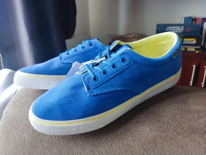 Lacoste L!VE Suede Azul Royal - Edição Colecionador - (Tamanho: EUR 42 / USA 9)