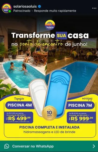 Promoção piscinas 