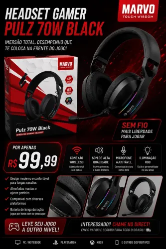 Headset Scorpion Sem fio 