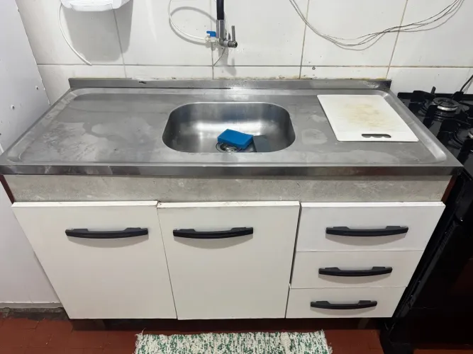 Balcão pia inox