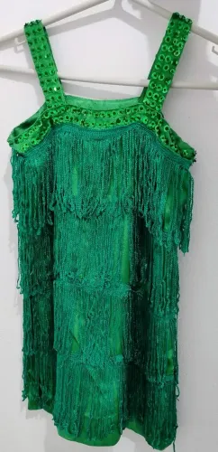 Vestido e adereço de cabeça Charleston para criança 7/8 anos