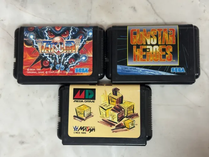 Lote com quatro games originais Sega Mega Drive