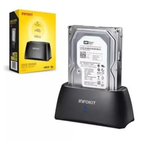 Dock Station Hd Sata 3 de 3.5mm E 2.5mm e Ssd  Hhd Usb 3.0 Até 10tb