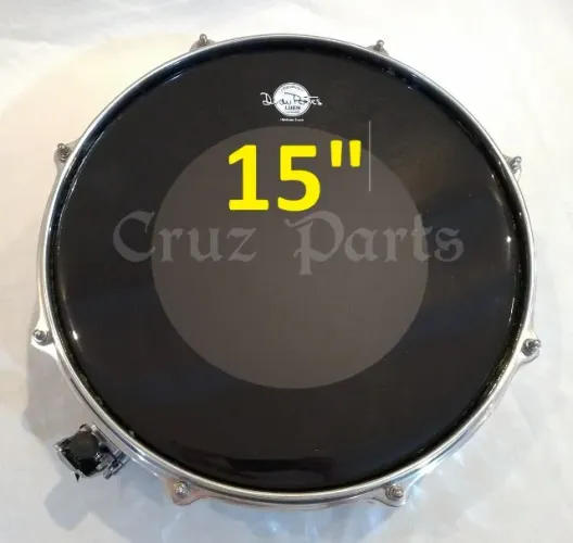 Para caixa de 15 polegadas: pele Luen Dudu Portes Hardcore Snare batedeira + resposta