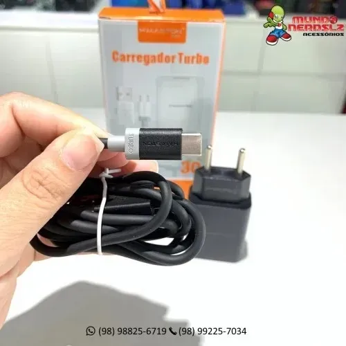 Kit Carregador Turbo USB 30w + Cabo Tipo C, 1M - H'maston em São Luís ma
