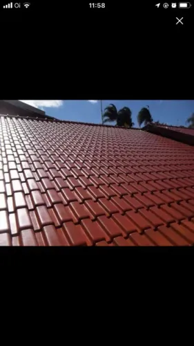 Telhas Romana vermelha resinada