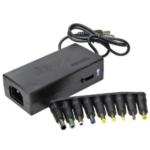Fonte Carregador Universal Multi Plugues 12V para Notebook, Câmera, Tablet