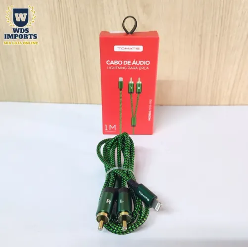Cabo Rca Adaptador De Áudio Auxiliar Para Lightning iPhone 
