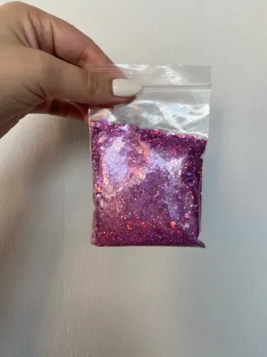 Glitter rosa para artesanato