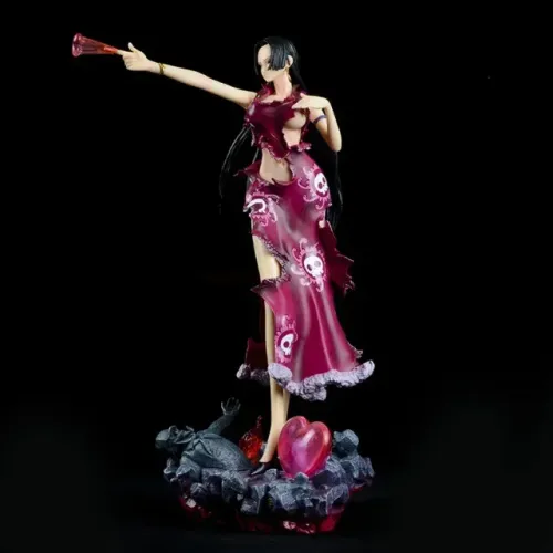 Action Figure Boa Hancock One Piece Boneco Imperatriz Figura de Ação com Suporte de Led