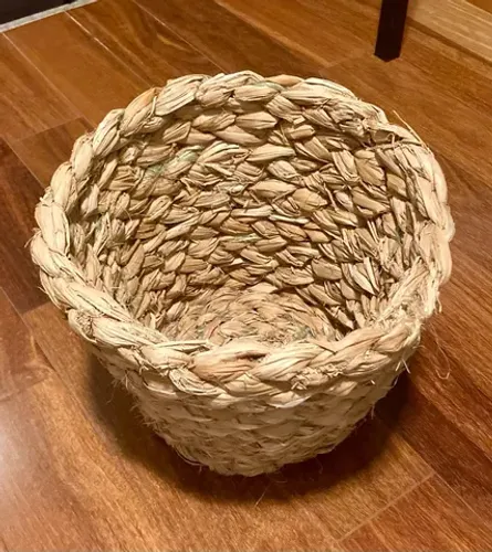 Vaso de fibra natural trançada ETNA. 