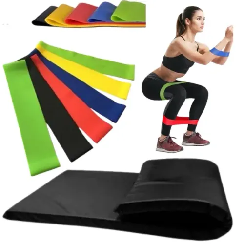 Kit Colchonete Academia + 5 Faixas Mini Band 