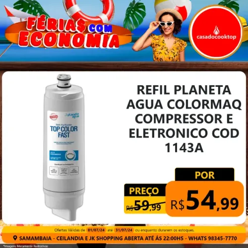 Refil planeta agua colormaq compressor e eletronico cod 1143a