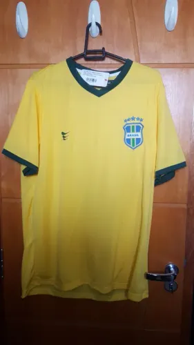 (PROMOÇÃO NO COMBO) (Nova) Camisa Brasil - Allejo nº7 (International Superstar Soccer) - G