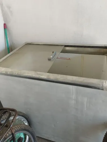 Freezer tampa de vidro