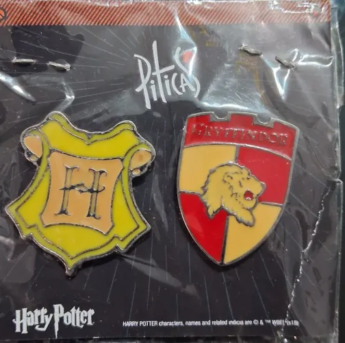 Kit 2 pins Harry Potter Grifinoria em metal