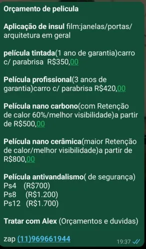 *Instalador de insul film /PPF profissional* 