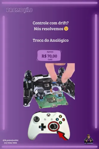Controle Xbox, Playstation com Drift (LOJA FÍSICA)