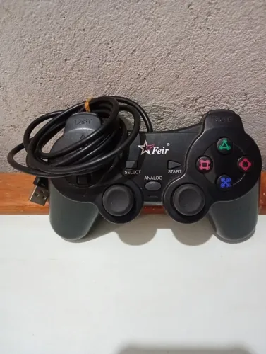 Controle USB genérico tipo PS2 - pronto pra PC e emuladores