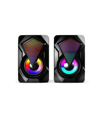 CAIXA DE SOM COMPUTADOR NOTEBOOK 6W USB P2 KNUP KP-RO800 RGB