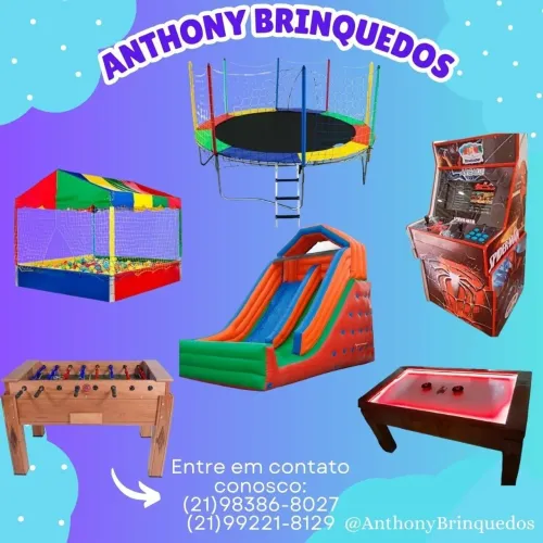 Aluguel de Brinquedos, tobogã, Pula Pula, totó...